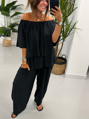 Sahara Barrel Pants - Black