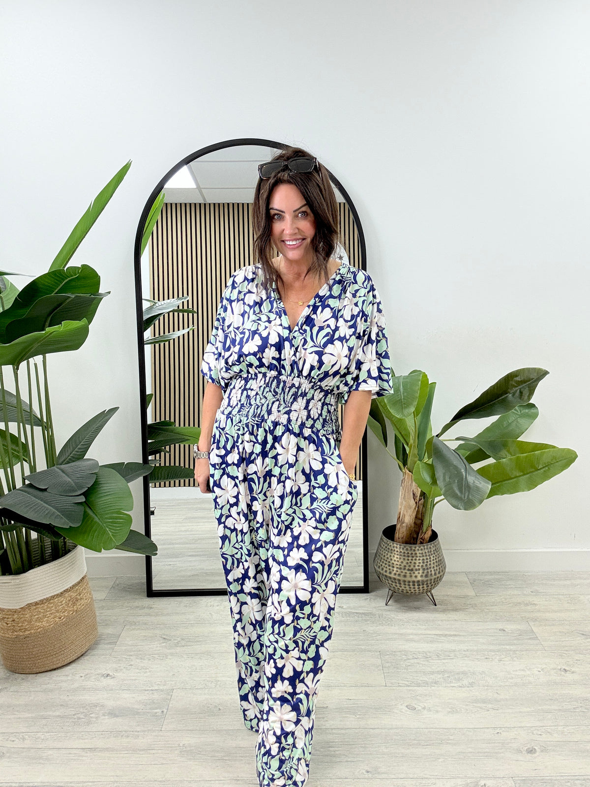 The Botanical Jumpsuit - Navy