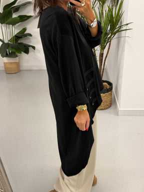 Mixed Military High Low-  Black