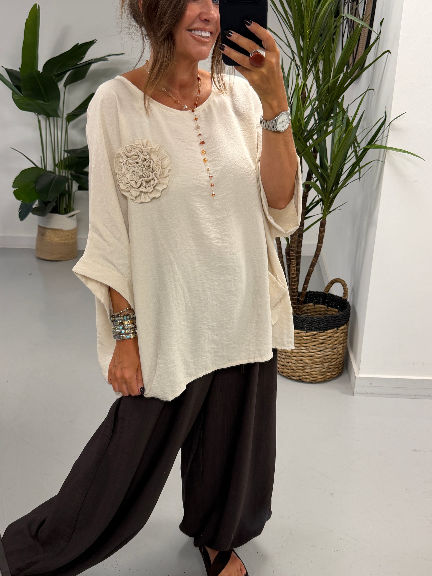 Roxie Pocket Tunic - Stone
