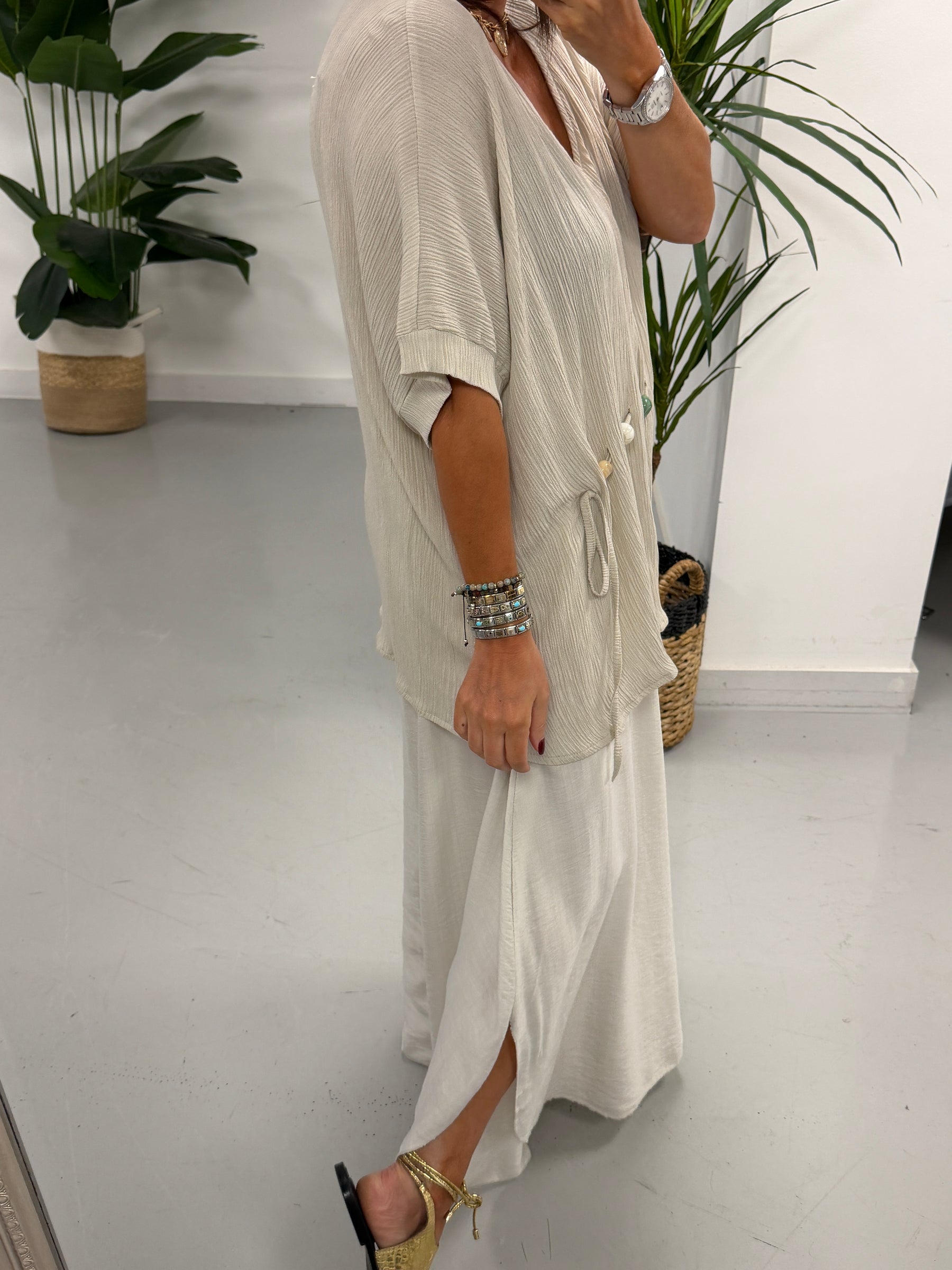 The Bondi Sands Stone Tunic - Cream