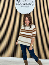 The Cinnamon Stripe Crop Sleeve Knit