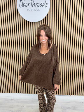 The Rustic Soft Knit - Chocolate