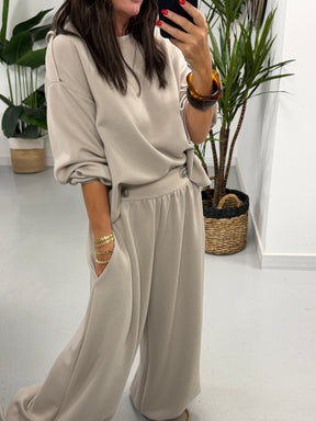 The Soft Touch Military Boxy Sweat - Taupe