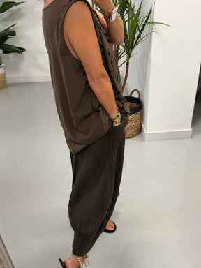 Willow Bloom Layered Tunic - Chocolate
