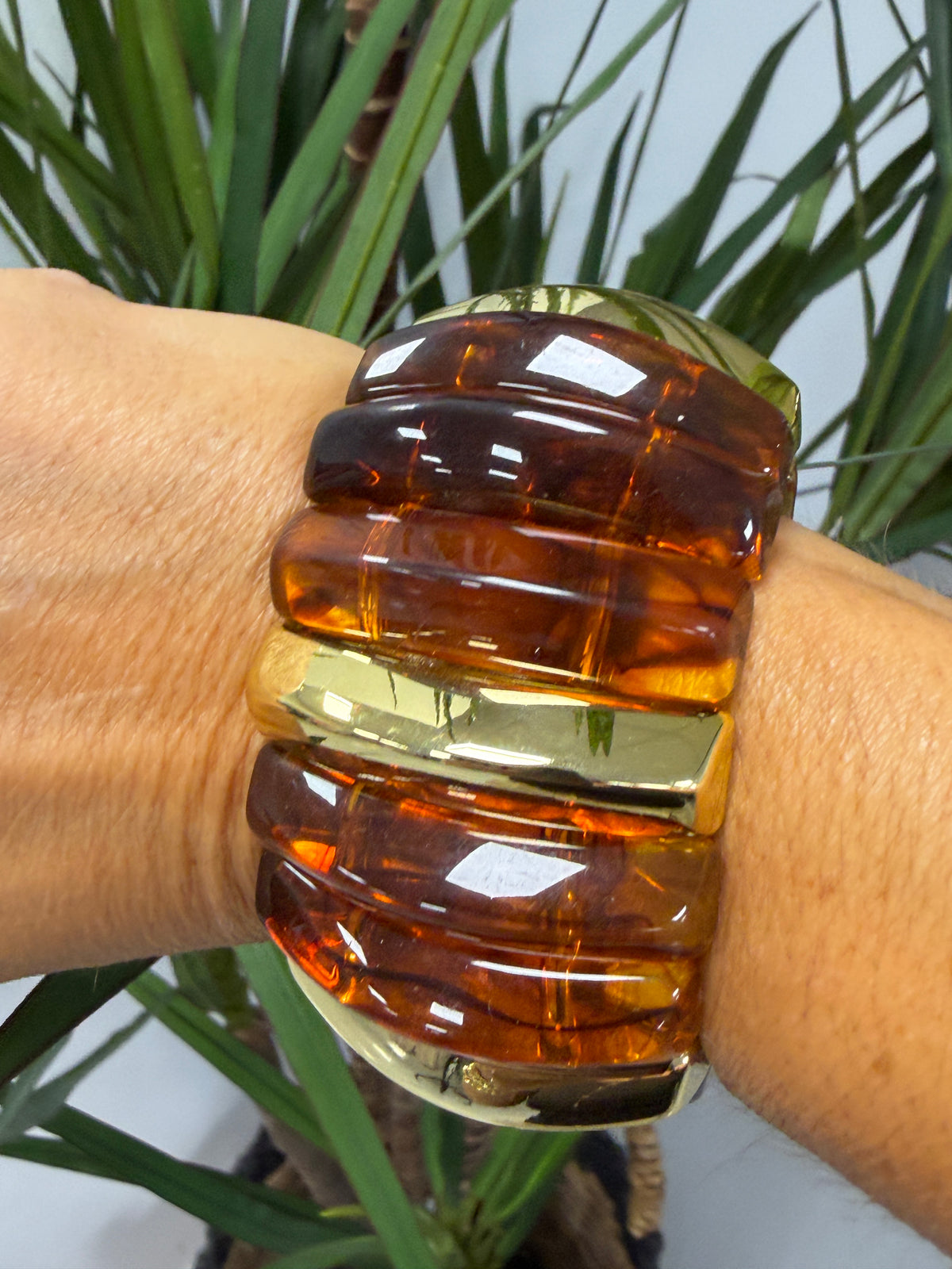 Elasticated Copper and Gold Thick