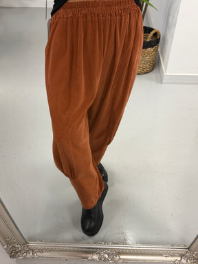 The Orleans Needlecord Joggers - Rust (Size 10-18)