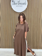 The Autumn Stripe Dress - Chocolate