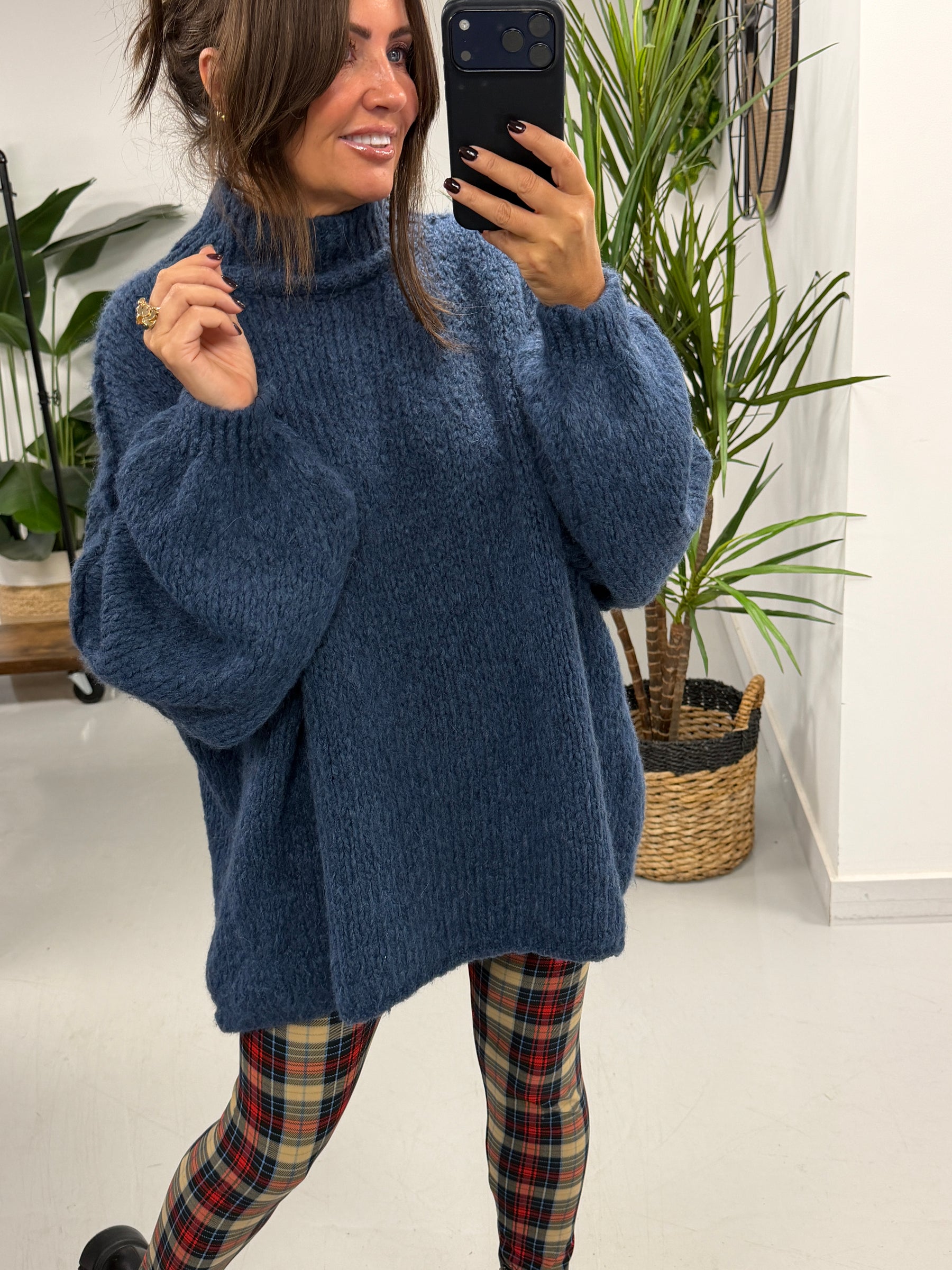 The Rustic Soft Knit - Denim Blue