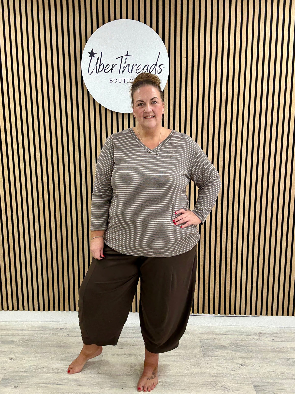 The New Town Jersey Joggers (Plus) - Chocolate