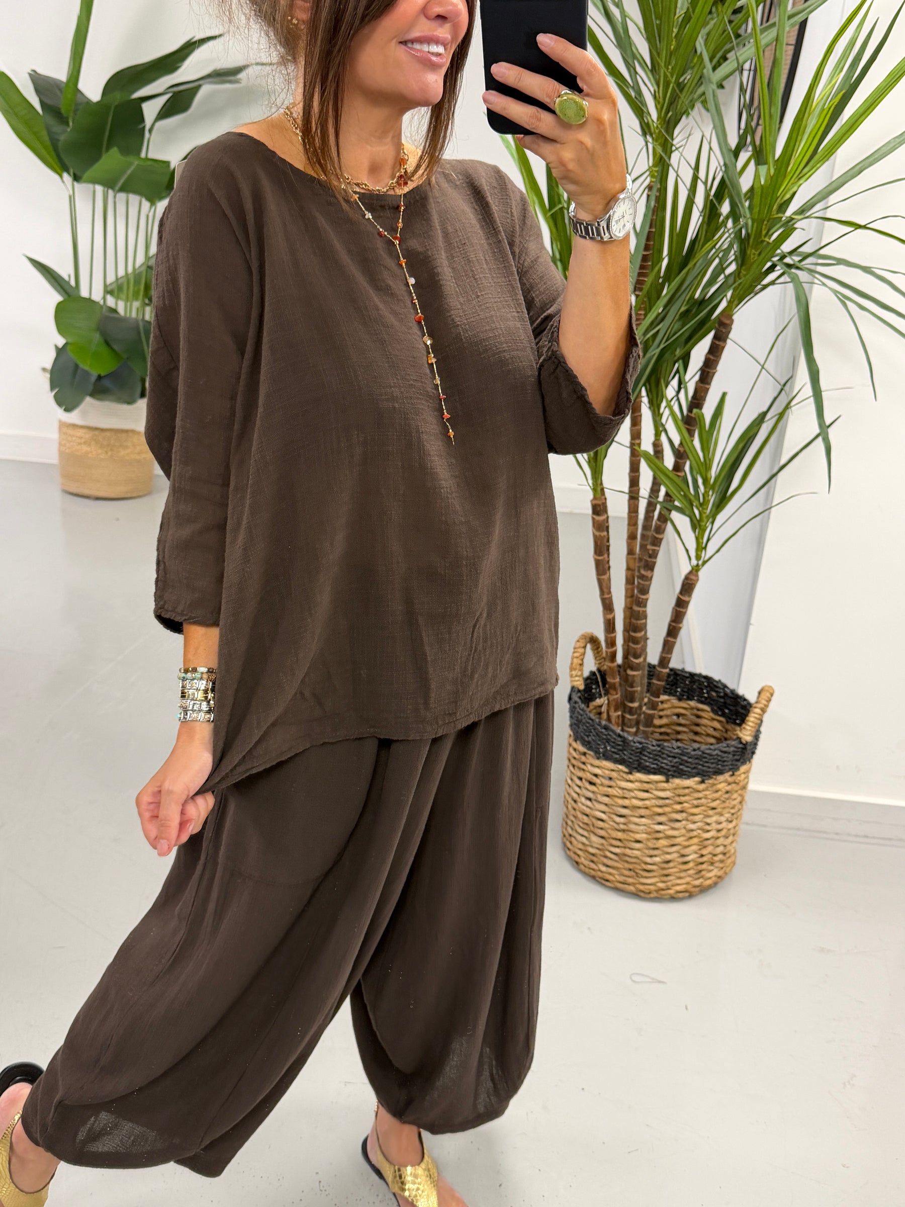 Basic Cotton Top - Chocolate