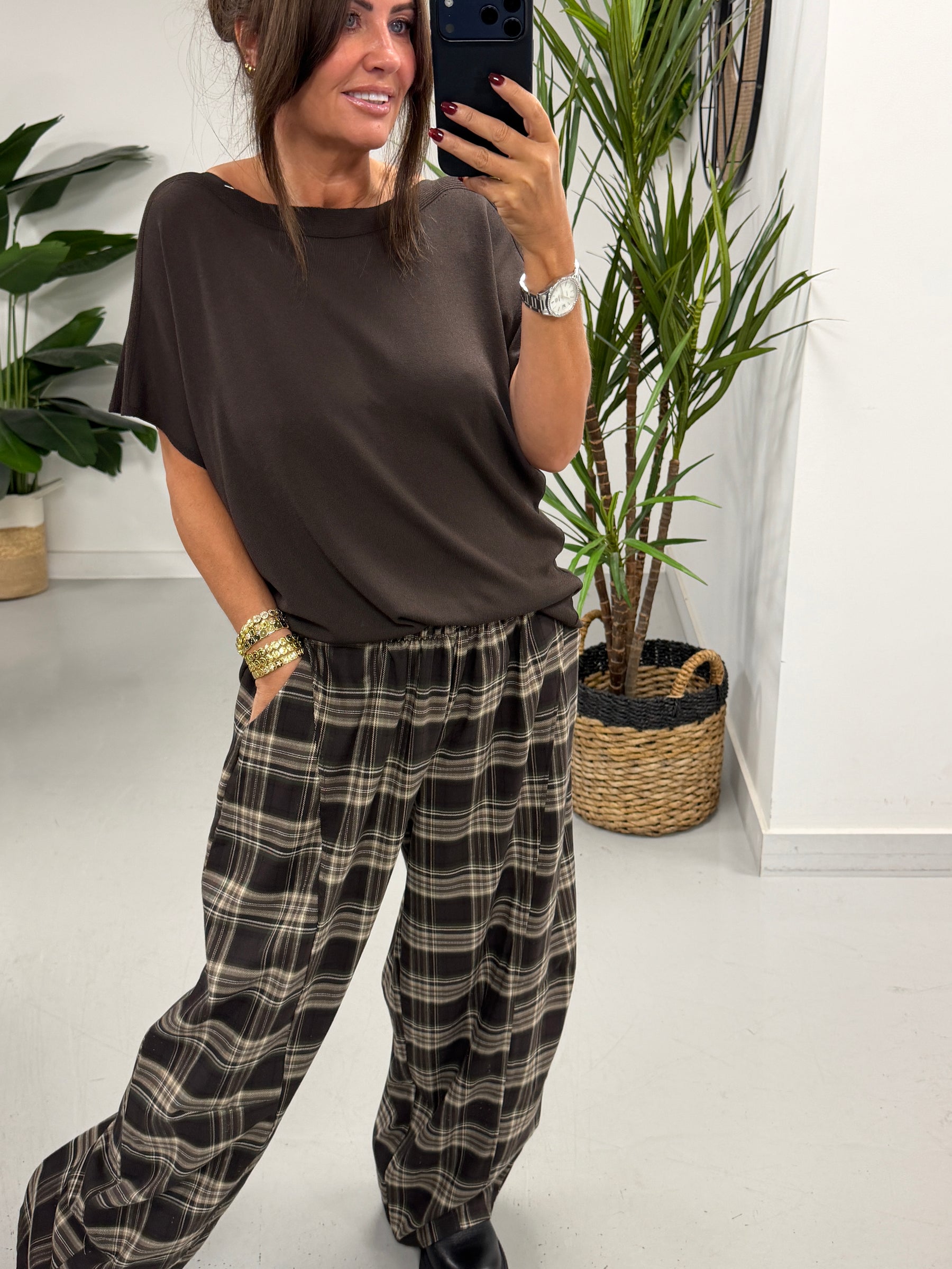 Madison Fine Knit Knit - Chocolate (Size 12-16)