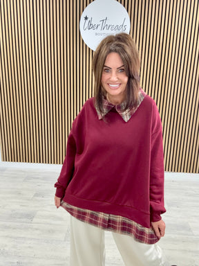 The “Check” Sweat - Mulberry