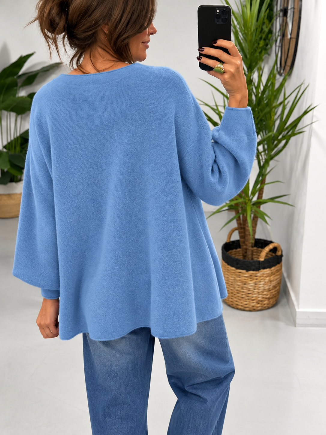 The Chelsea Round Neck Knit - Cornflower Blue