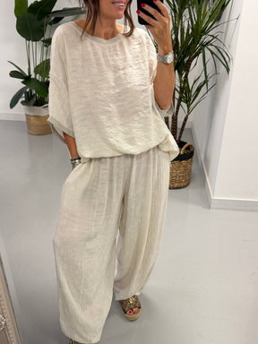 The Aspen Textured Tunic - Cream