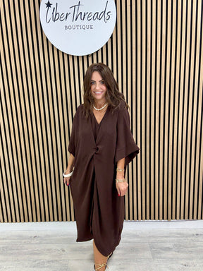 The Basic Knot Dress - Chocolate