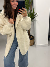 Slouchy Hooded Cardigan - Cream (Size 10-16)