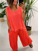 Distressed Mesh Tunic - Coral