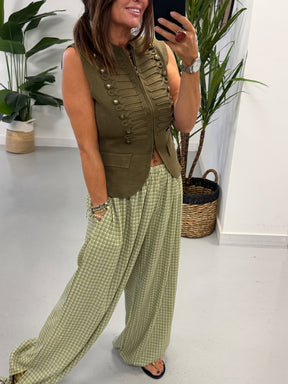 Knitted Waistcoat - Khaki