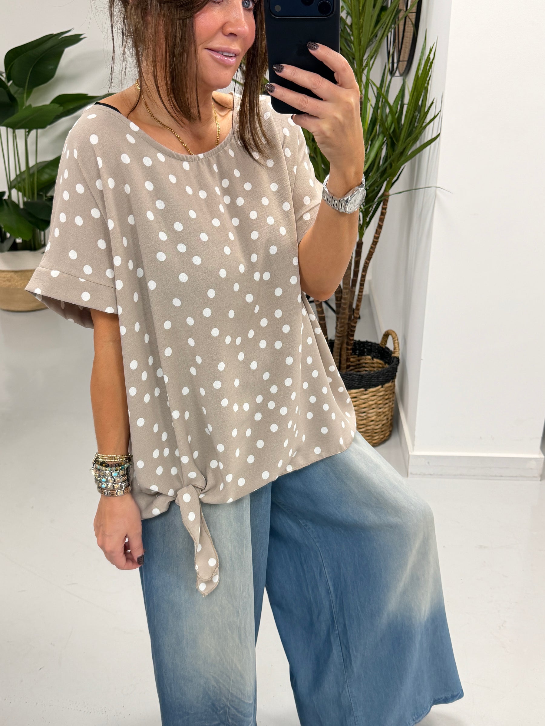 Dottie Side Tie - Mocha