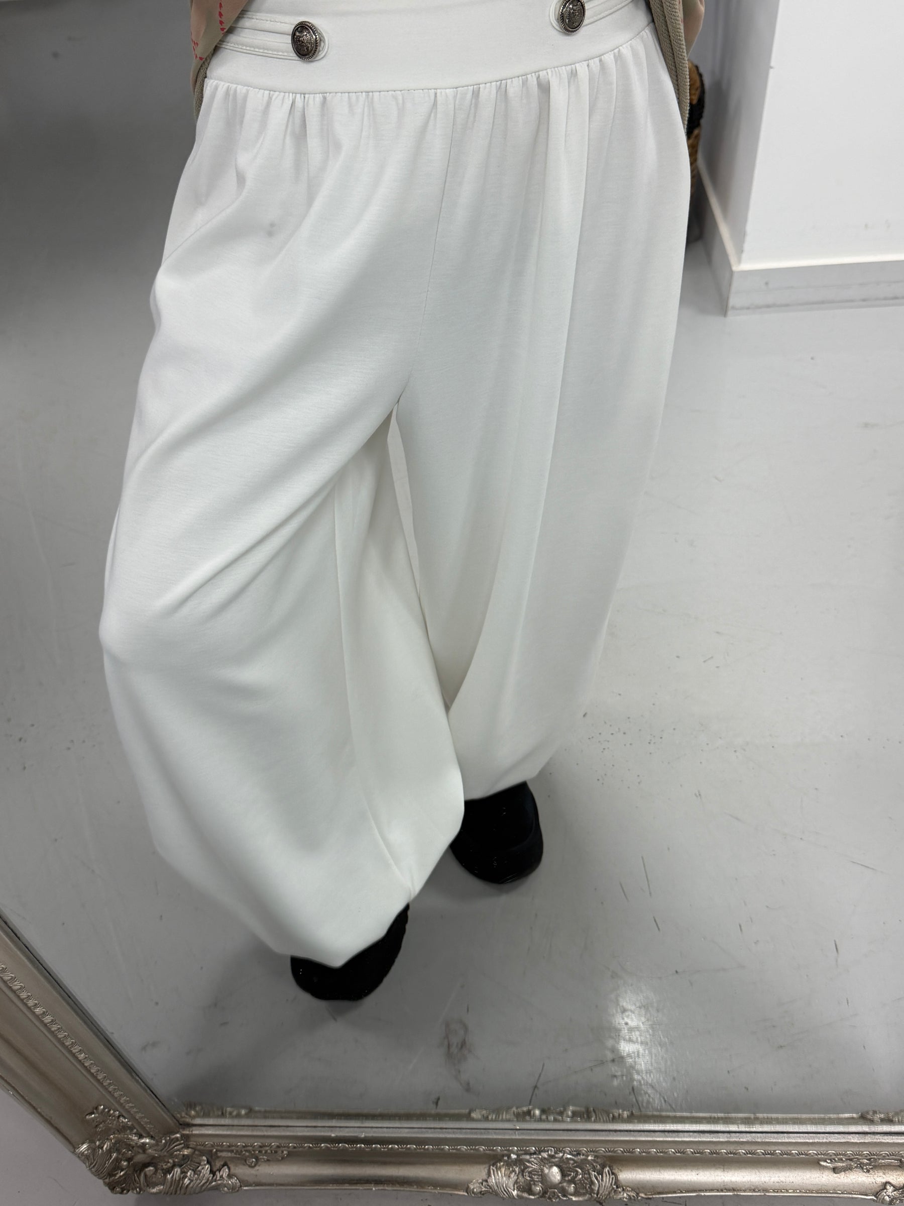 The Soft Touch Military Balloon Joggers - Winter White (Size 10-16)