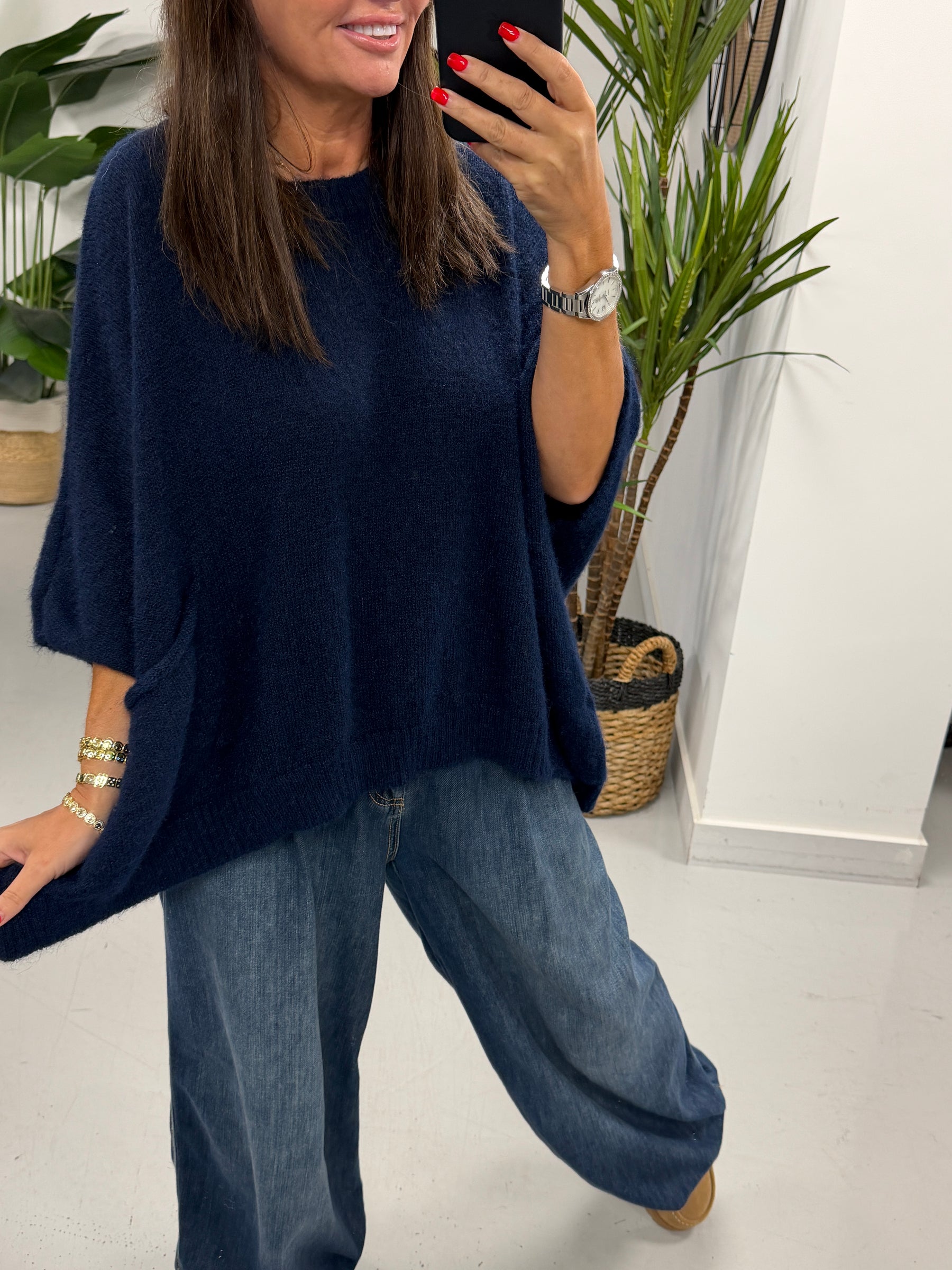 Zeta Otto Slouch Knit - Navy