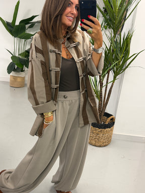The Soft Touch Military Balloon Joggers - Taupe