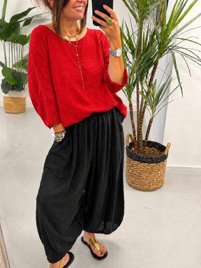 Basic Cotton Top - Red