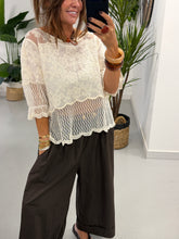 Lyra Lace Mesh Tunic - Cream