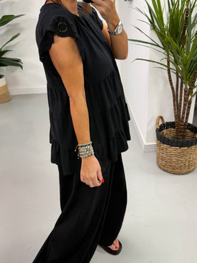 Tiered Brodie Frill - Black