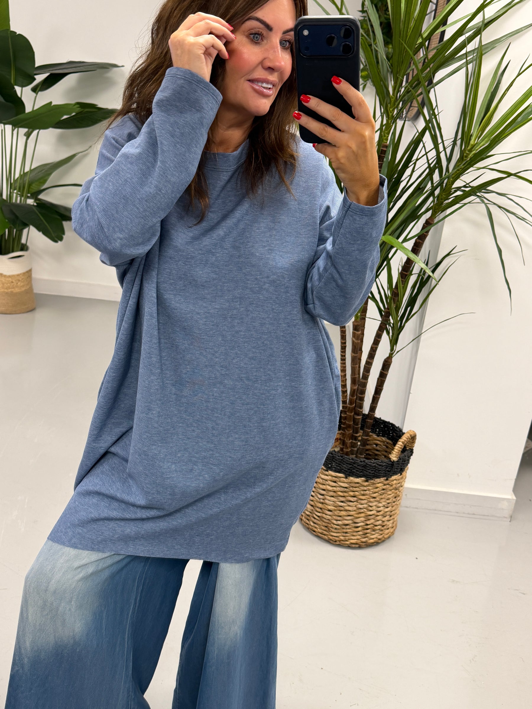 Casual Edge Pocket Top - Baby Blue (Special Buy - No Return)