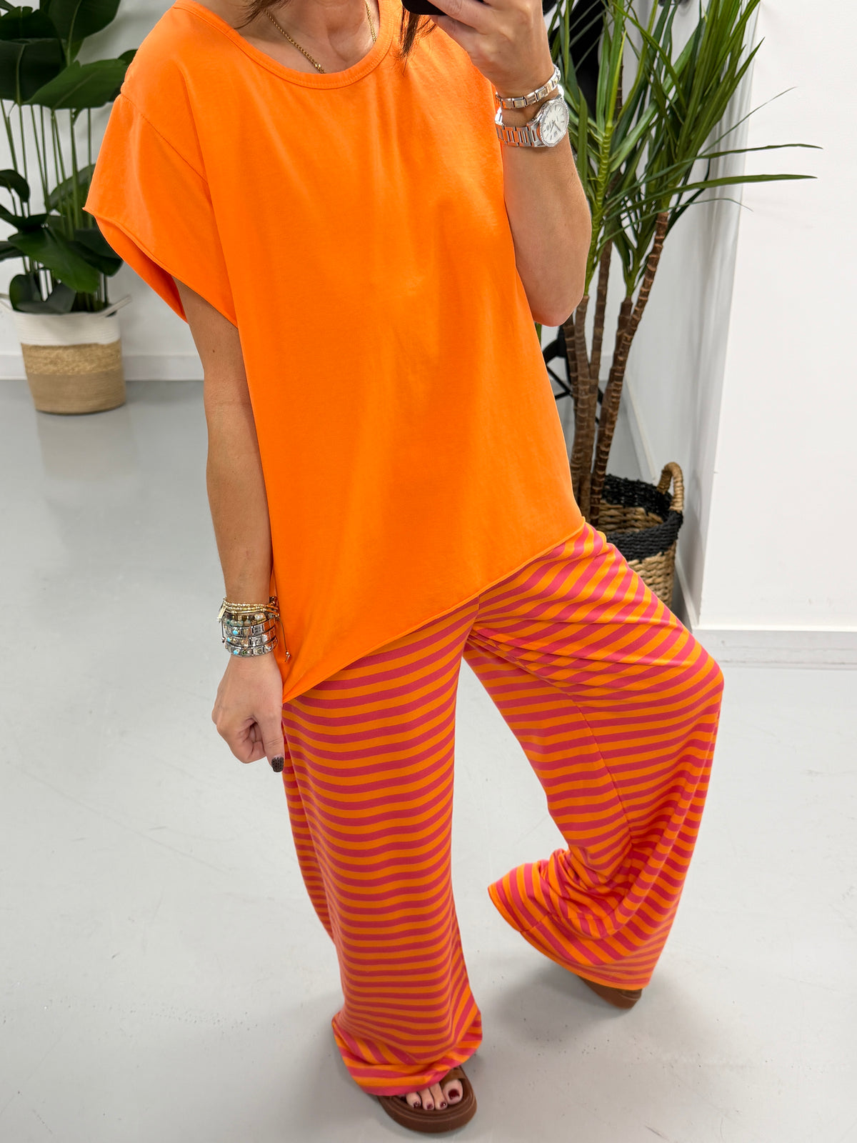 The Hamlet Cap Sleeve Tee - Orange
