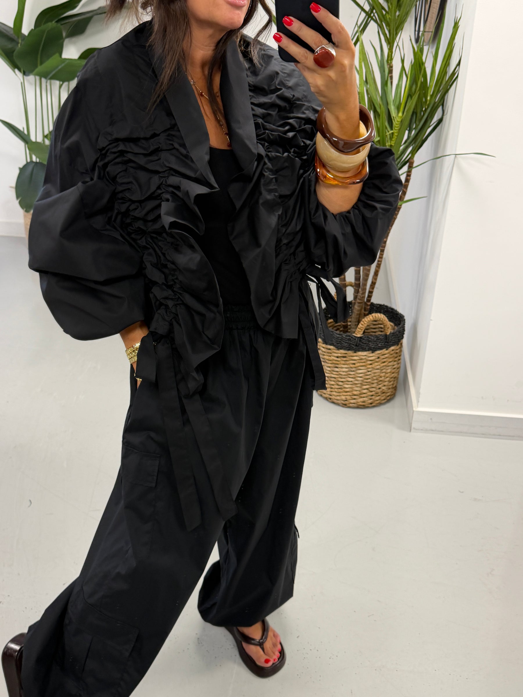 PRE ORDER The Urban Ruched Jacket - Black