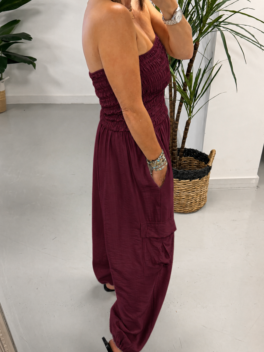 The UTB Cargo Jumpsuit - Wine