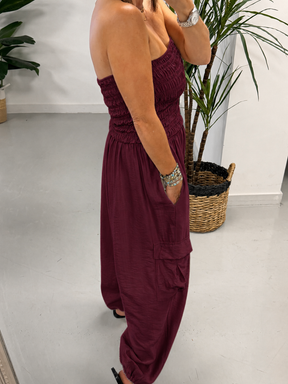 The UTB Cargo Jumpsuit - Wine