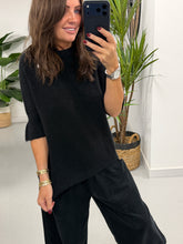 The Drift Ruffle Sleeve Knit - Black (Size 10-16)