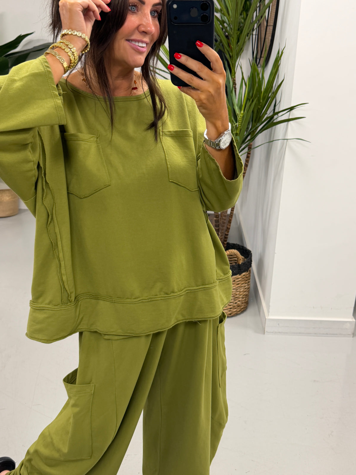 The Freestyle UTB Utility Jersey Top - Olive Green