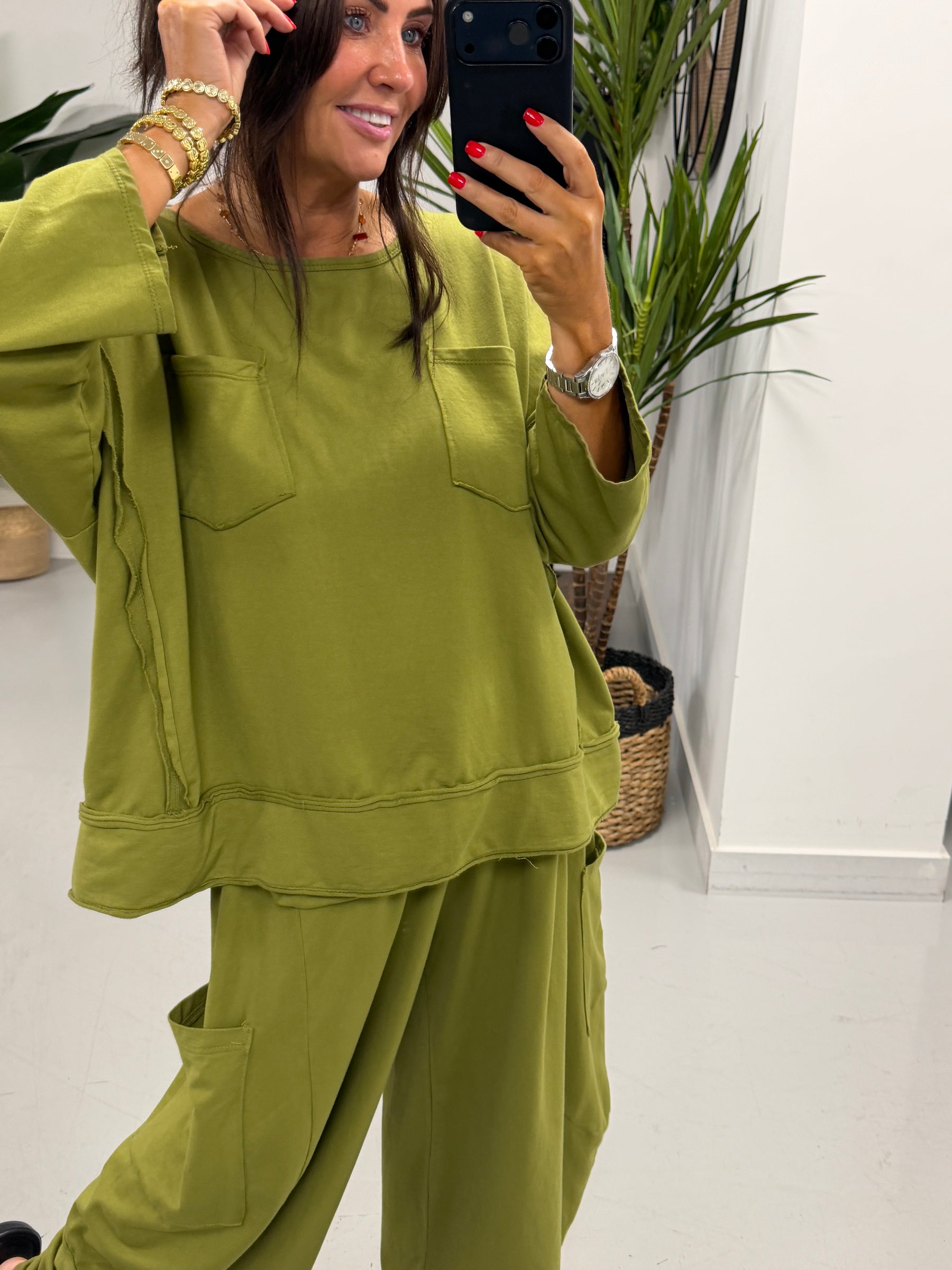 The Freestyle UTB Utility Jersey Top - Olive Green