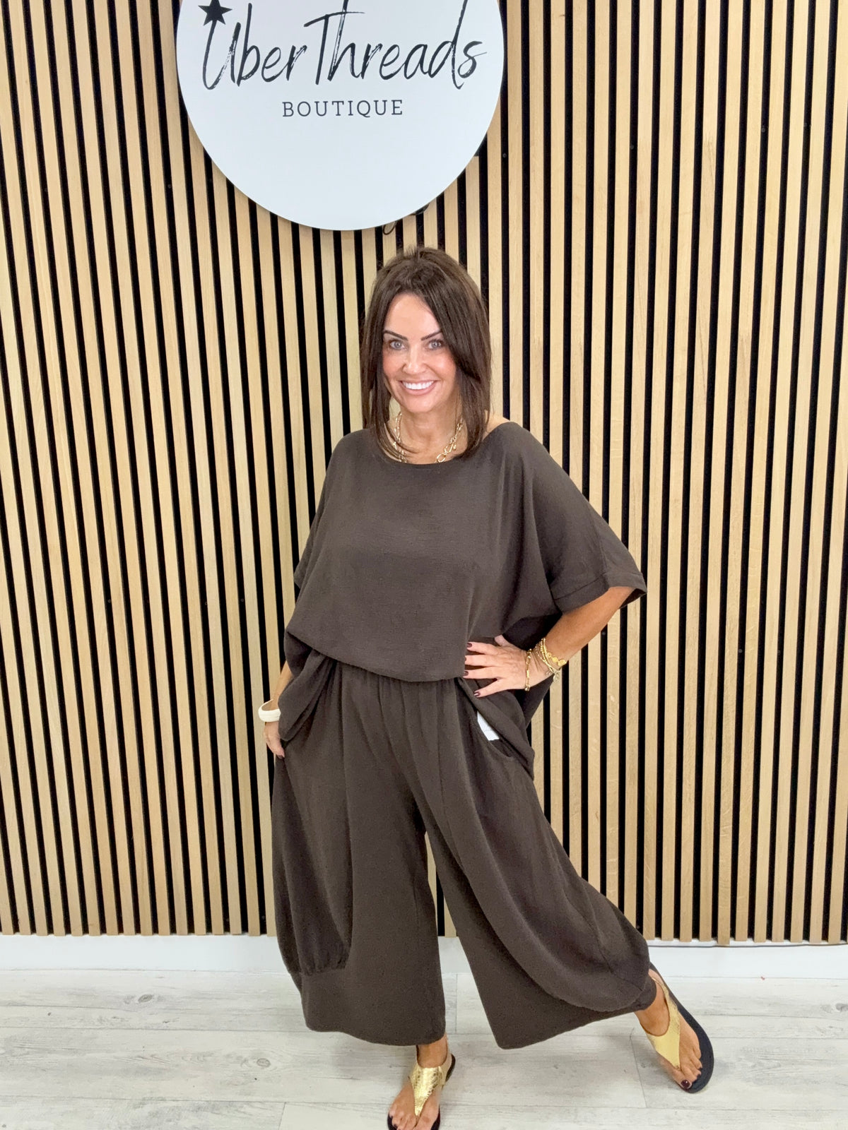 Sahara Cropped Pants - Chocolate