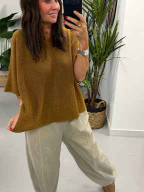 Gracie Crop Sleeve Knit - Copper (Size 10 - 18)