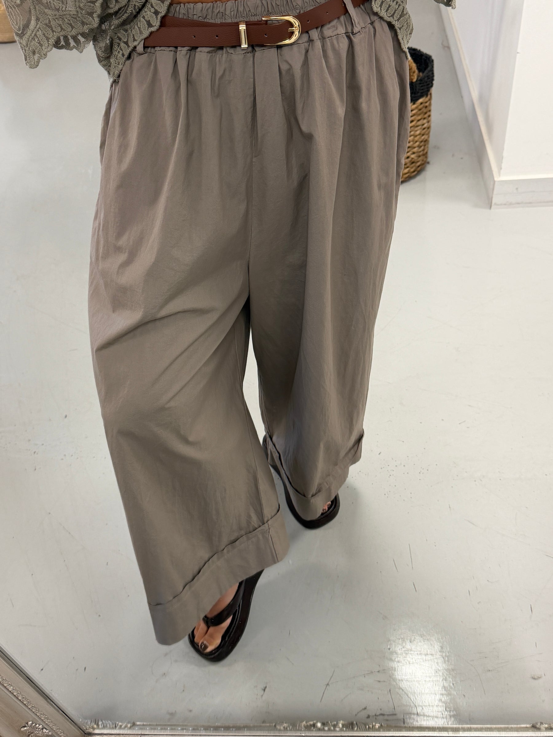 Belted Culottes - Mocha