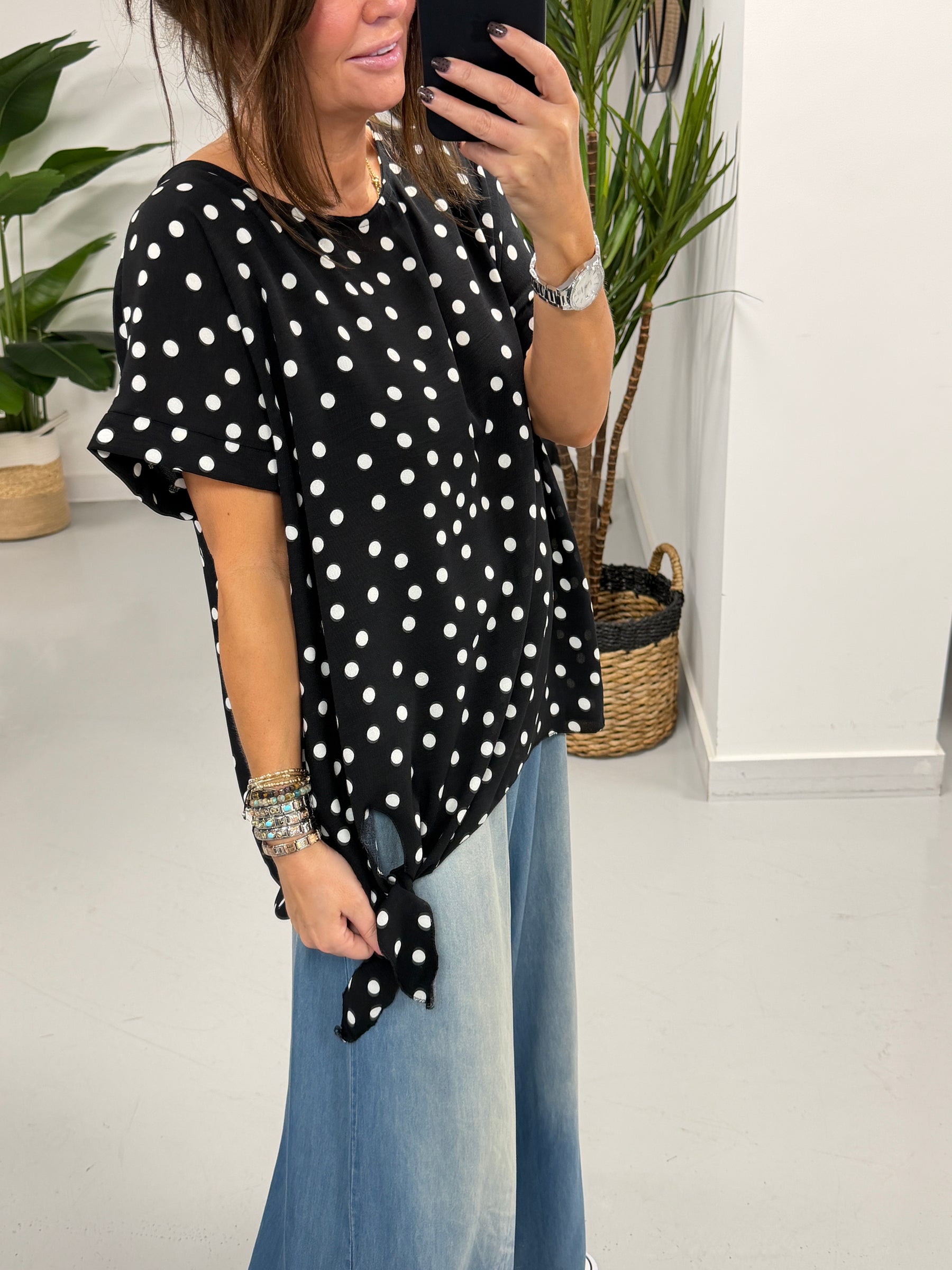 Dottie Side Tie - Black