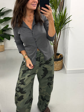 The Chelsea Camo Barrel Joggers Medium Khaki (Size 12-18)