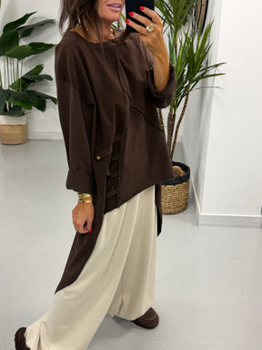 Mixed Military High Low- Chocolate