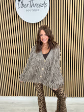 The Shaggy Cardigan - Pebble