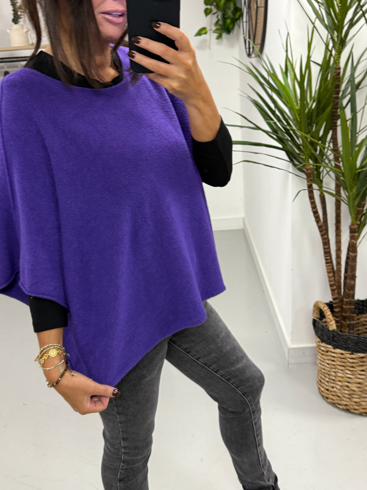 Gracie Crop Sleeve Knit - The Big Purple