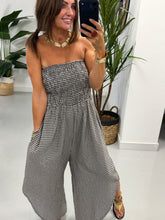 Gingham Genie Bandeau Jumpsuit  -Chocolate
