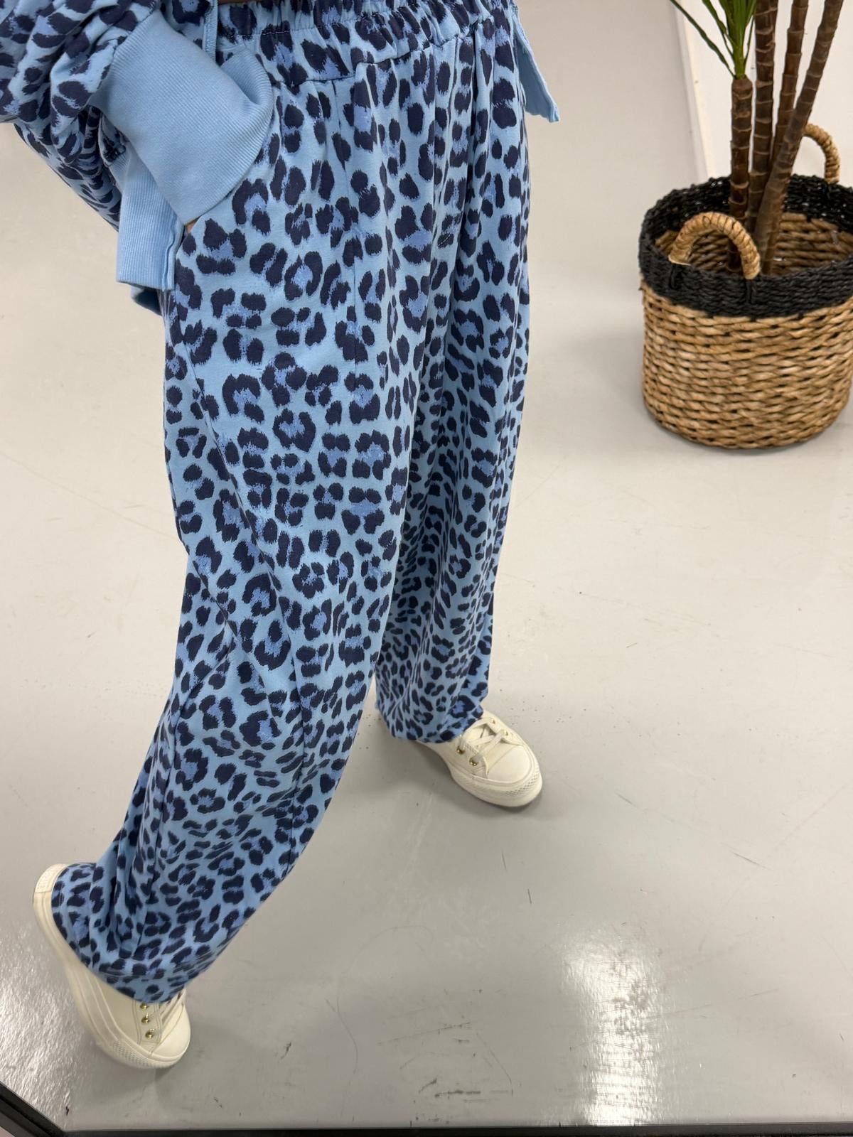 Animal Jersey Joggers - Blue