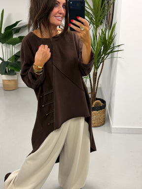 Mixed Military High Low- Chocolate