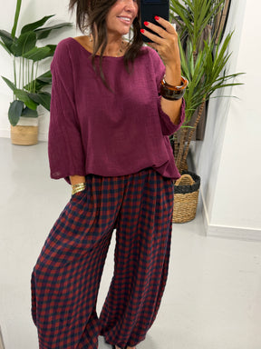 Basic Cotton Top - Wine